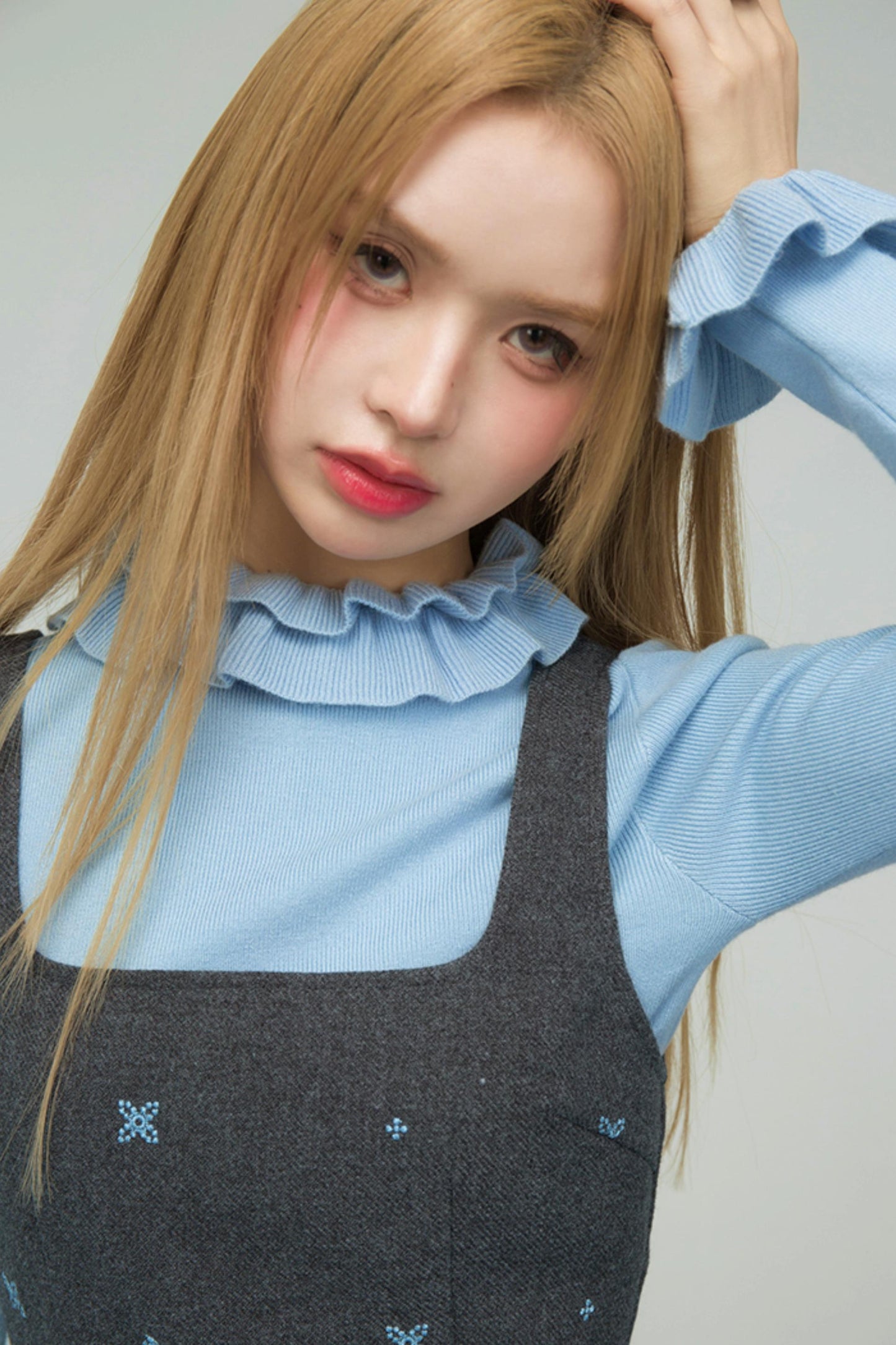 スターブルーエンブロイダードキャミソールドレス