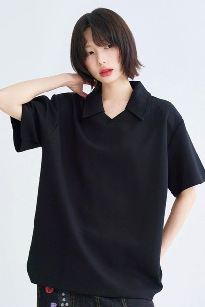 Detachable color solid tee shirt