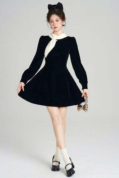 Hepburn Inspired Velvet Dress