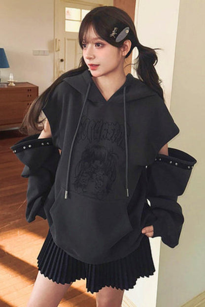 Sweet Cartoon Hooded Tops