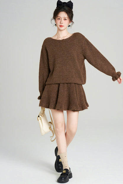 フレンチカジュアルトップス＋フレアスカート