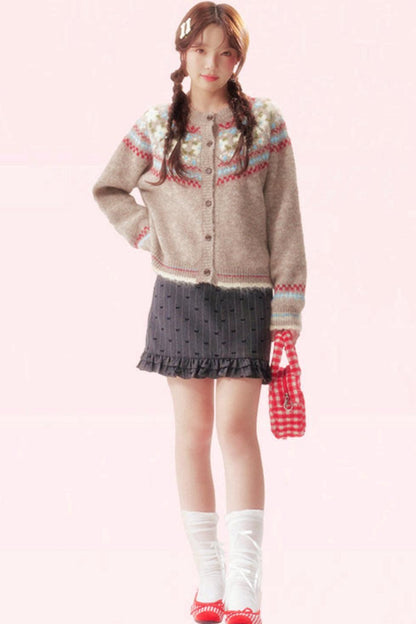 Island Bubble Fair Isle Cardigan