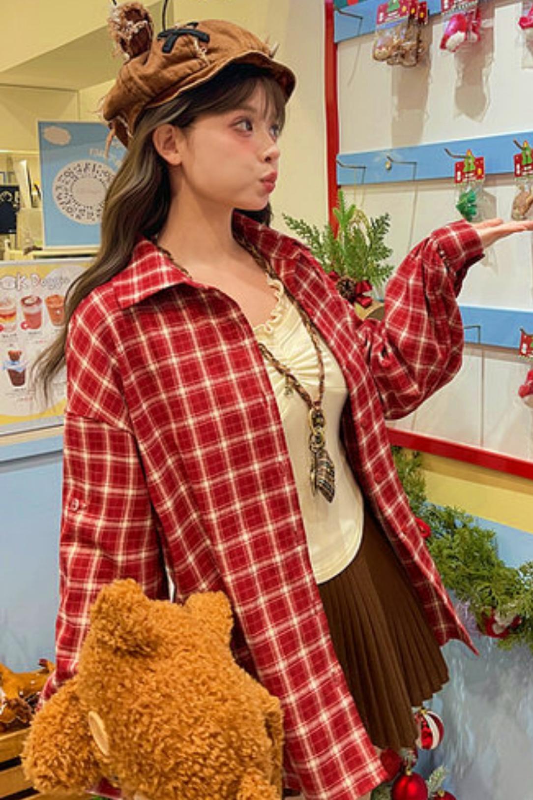 Plaid Winter Blouse
