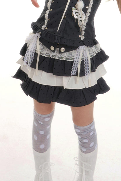 Gray Doll Cake Skirt