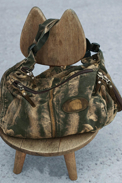 Distressed Washed Denim Bag