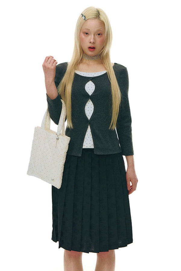 Cut-Out Design Slim Top