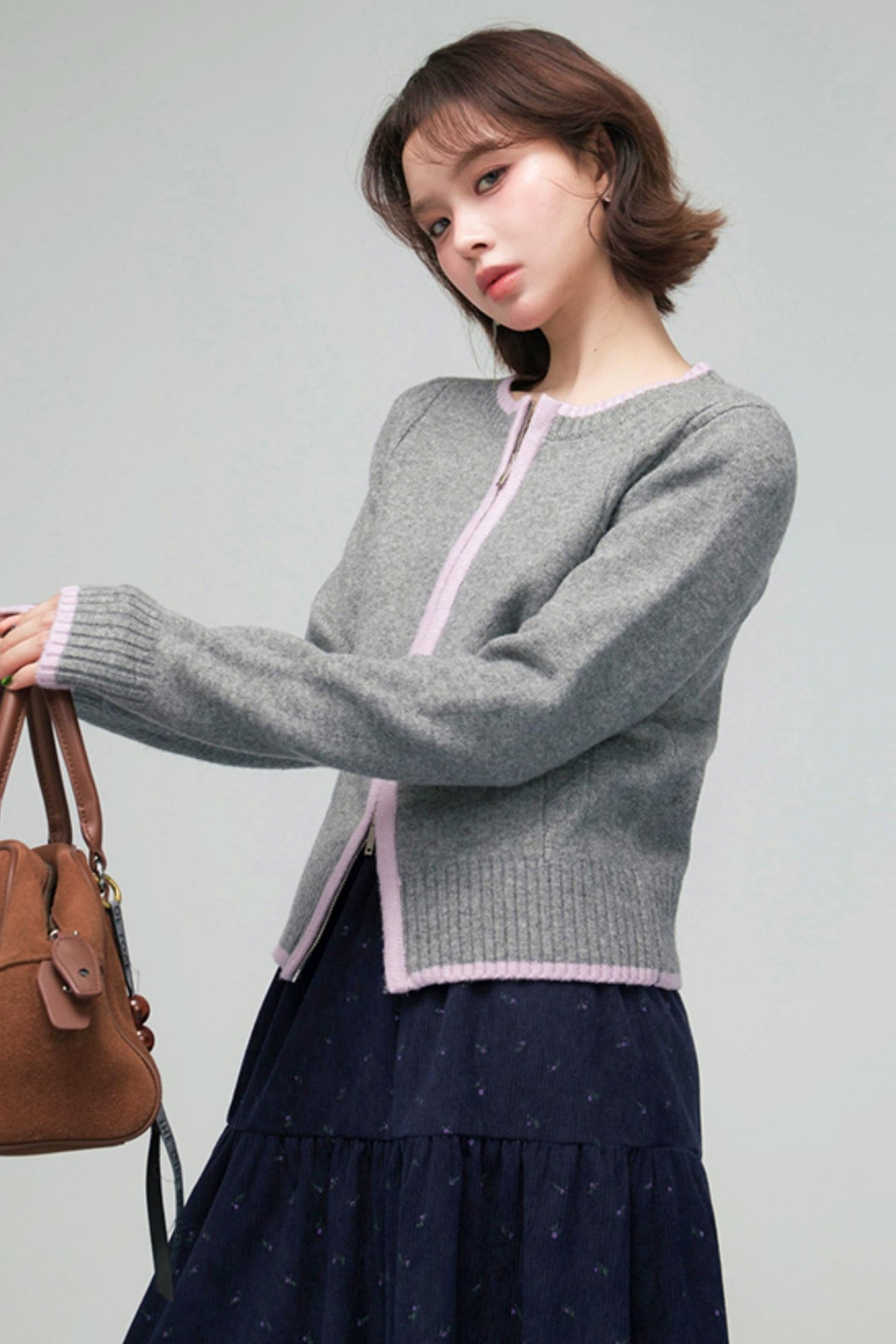 コーデュロイフローラルティアードスカート