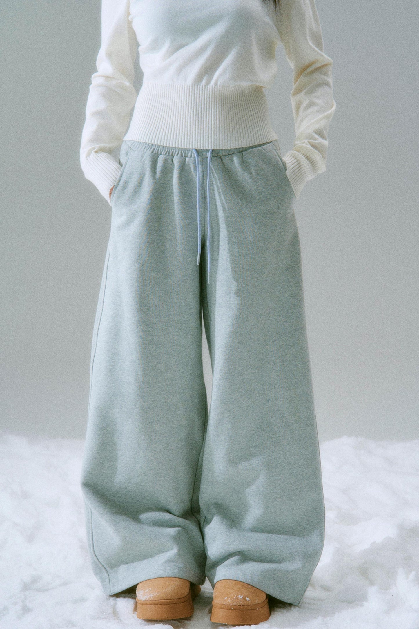 Casual loose fleece pants