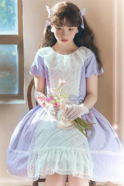 Robe Lolita de Servante avec Dentelle et Rubans