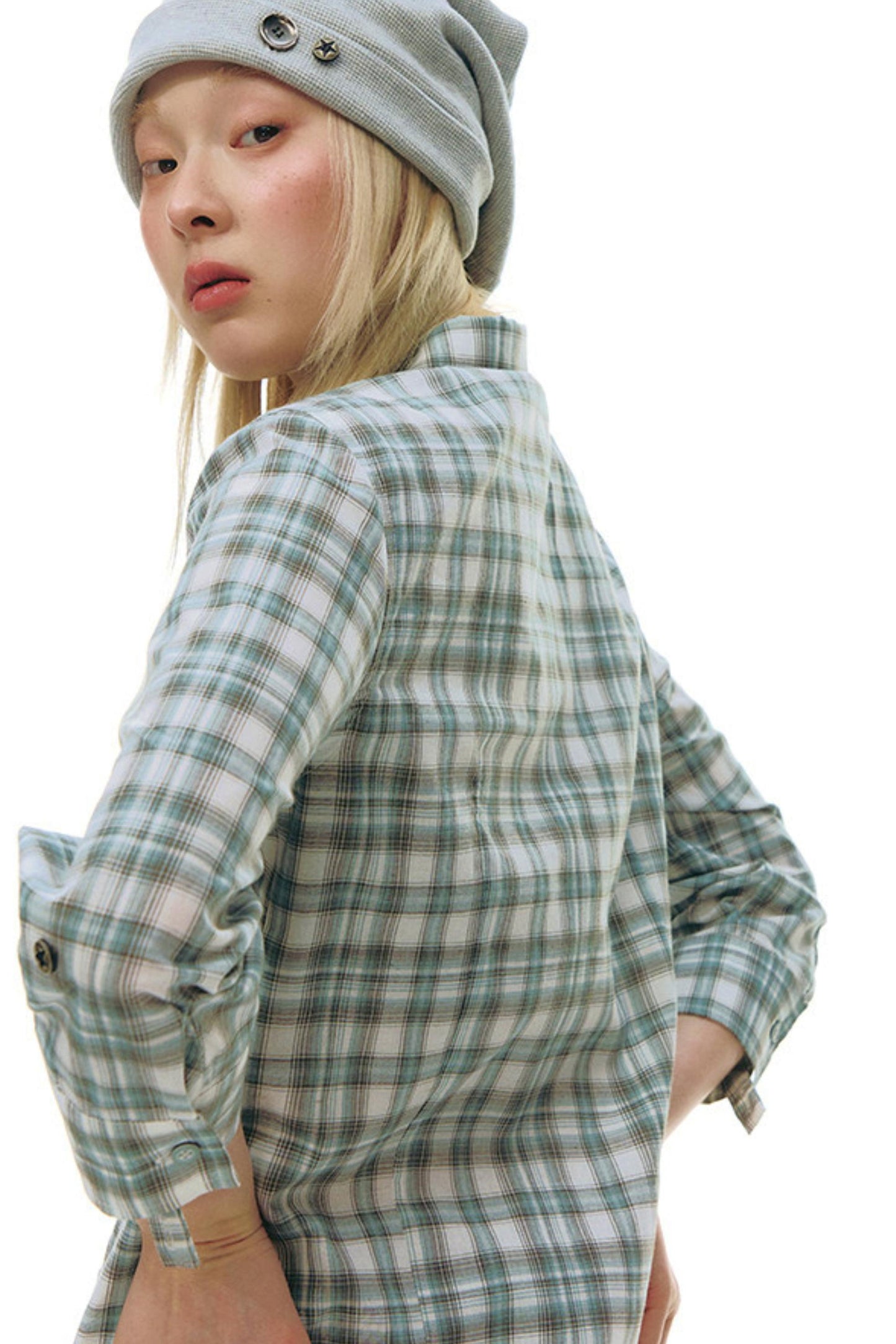 Plaid Y2K Fitted Top