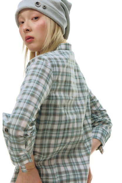 Plaid Y2K Fitted Top