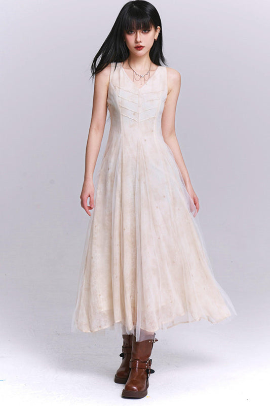 ストラップレスアイランドドレス