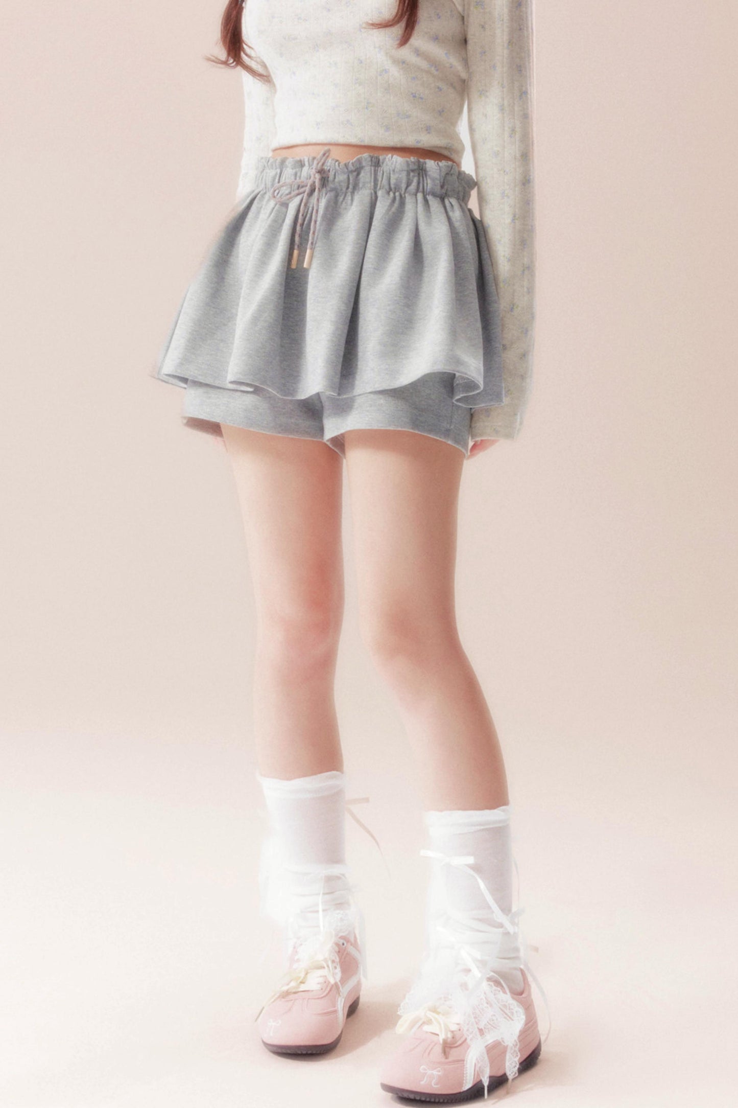 ハーフムーンカーブパフィーパンツスカート