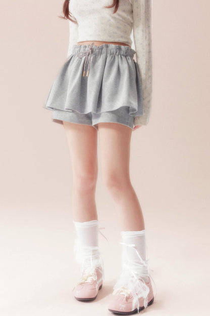 ハーフムーンカーブパフィーパンツスカート