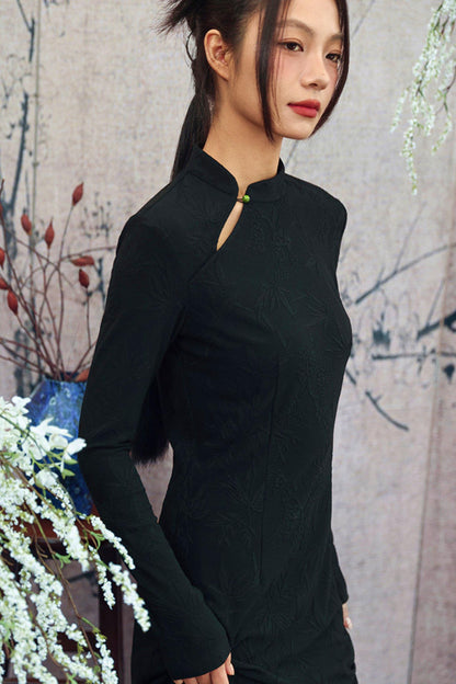 Chinesisches Kleid mit Kordelzug