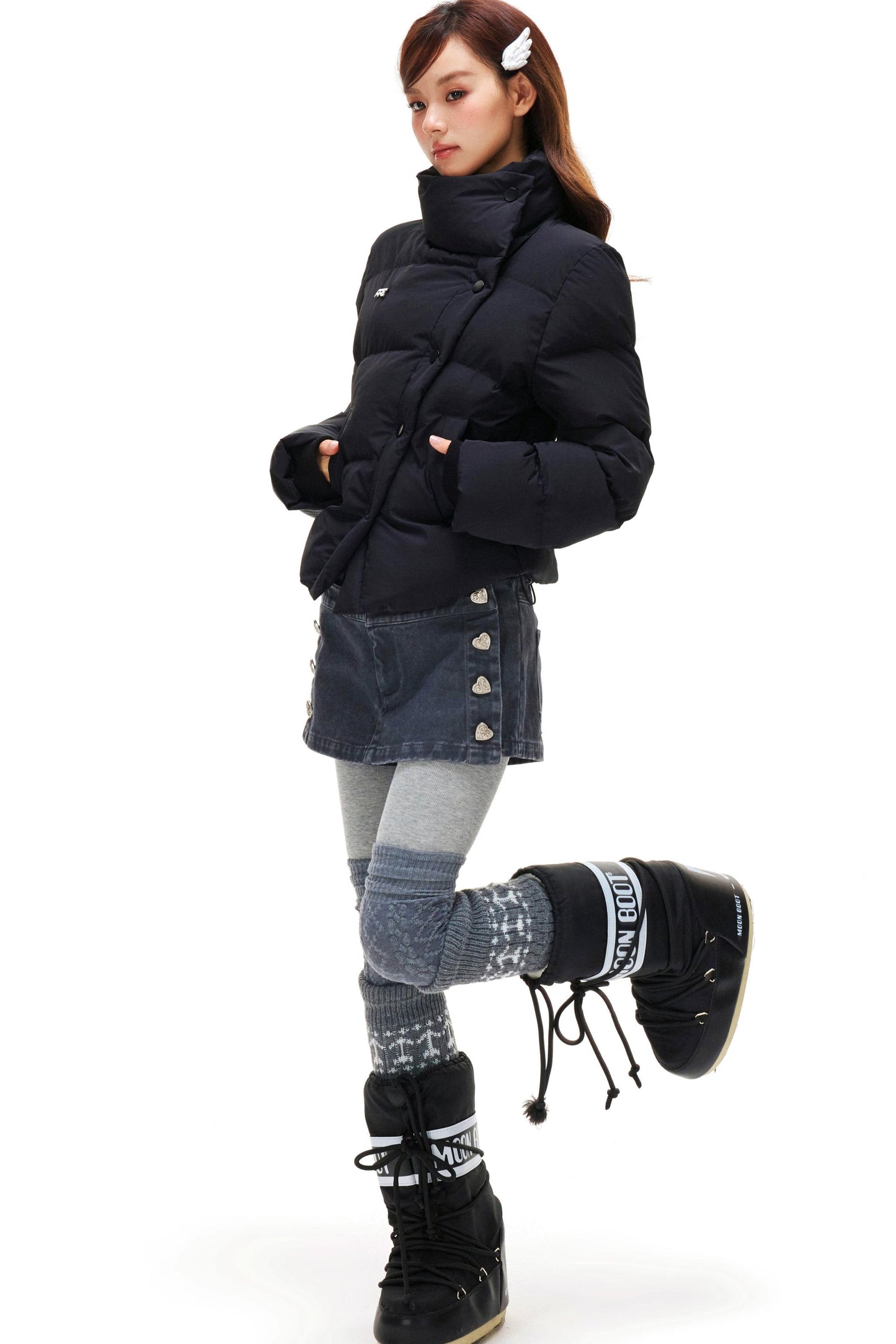 Y2K Heart Wash Mini Skirt