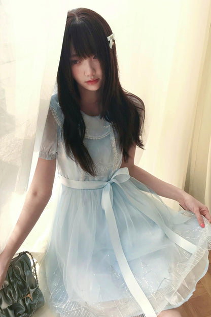 Princess Lace Doll Collar Dress