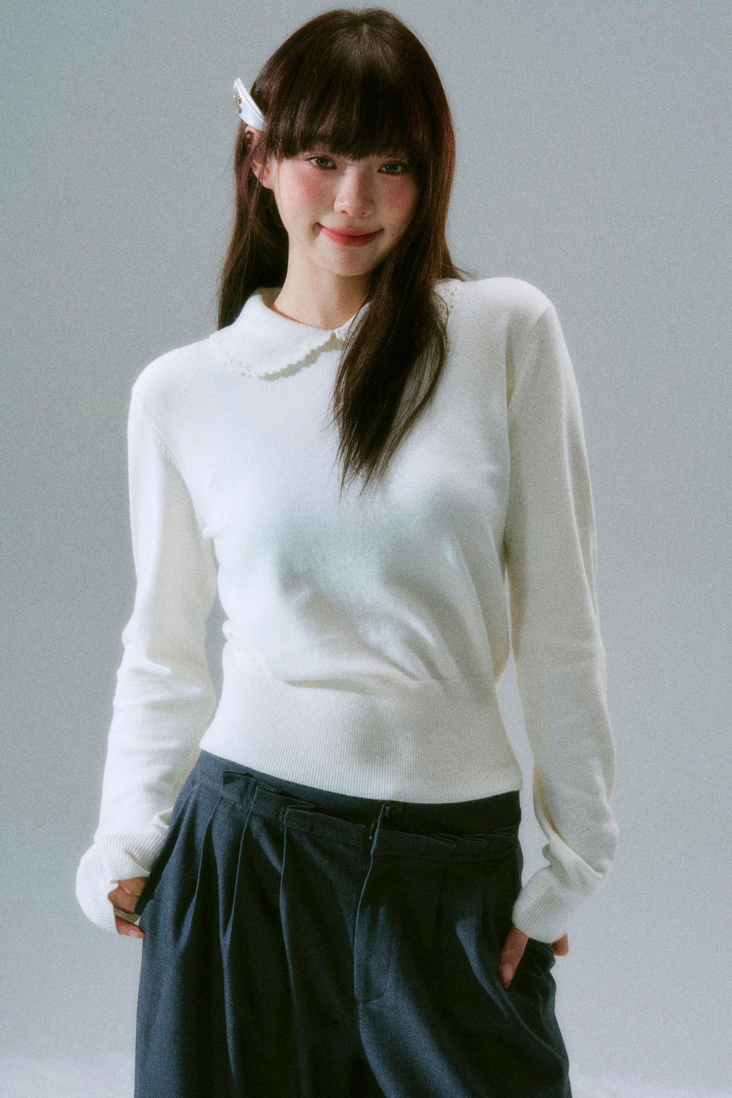 Crochet Crew Neck Top