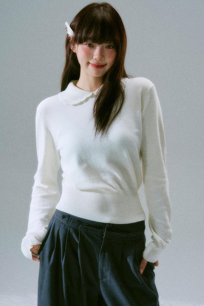 Crochet Crew Neck Top