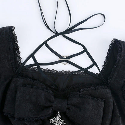 Cross Corset Gothic Set