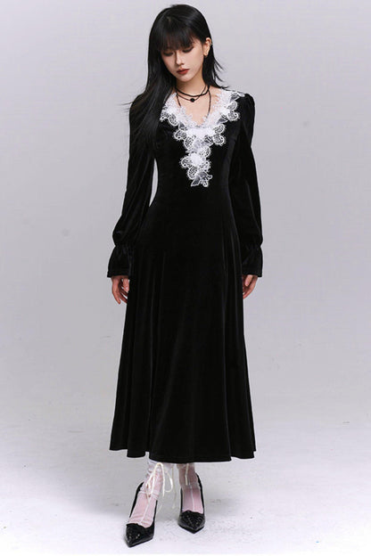Black Velvet Formal Dress