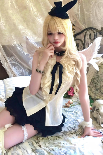 Gothic Ruffle Vest + Skirt