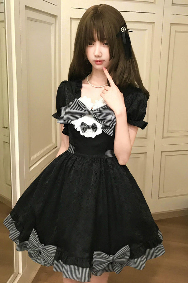 Striped Ribbon Princess Dress