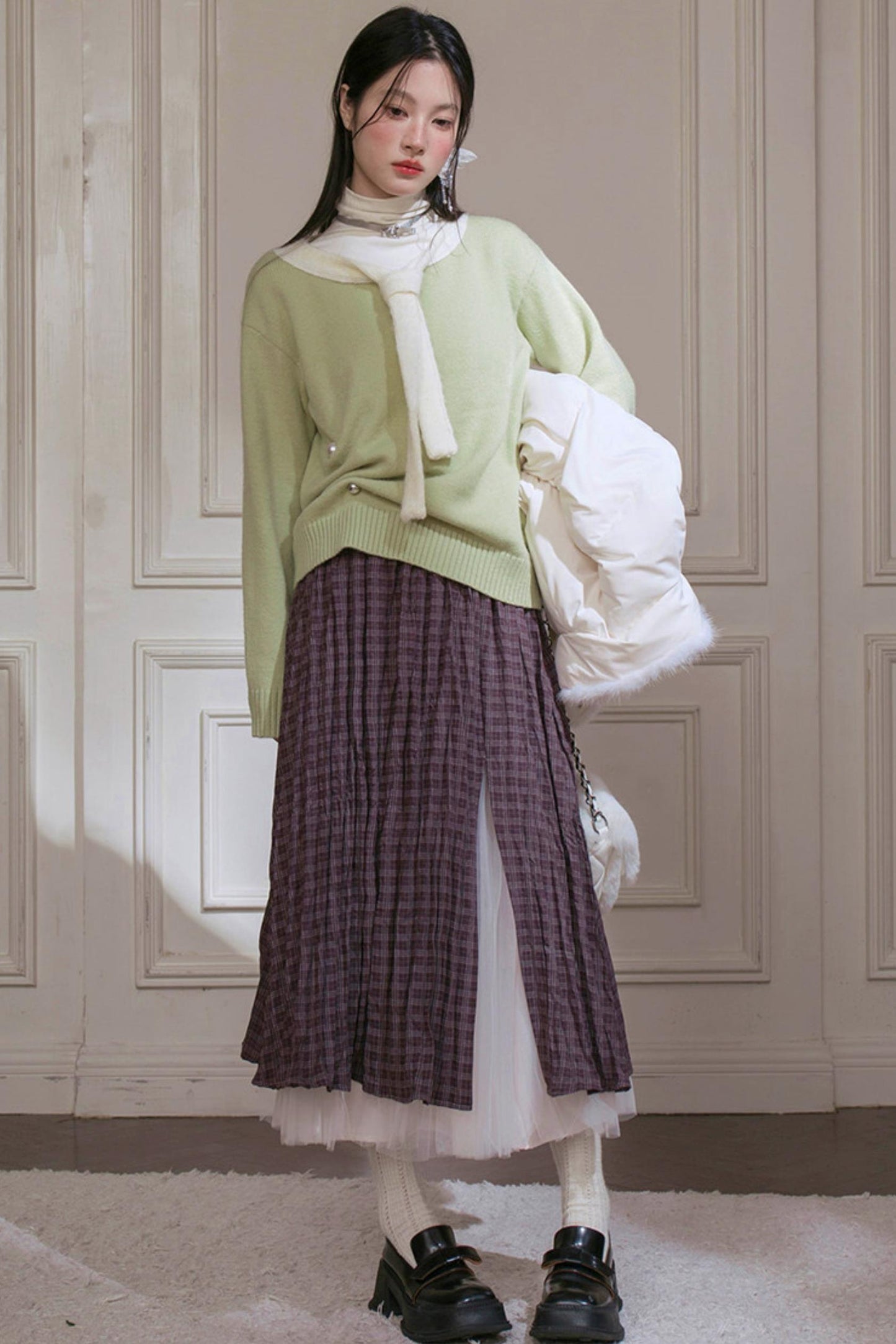 Warm Color Block Sweater