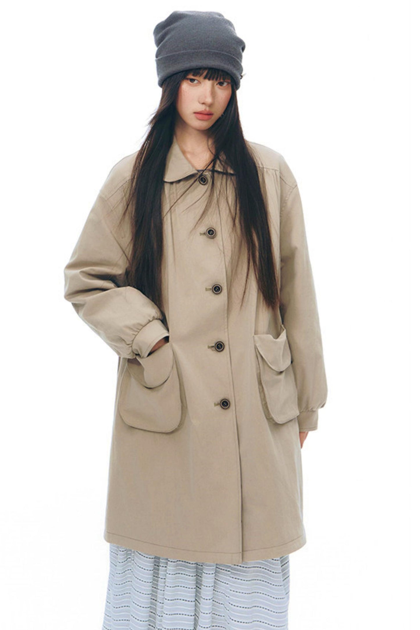 ダブルサイドドールカラーコート