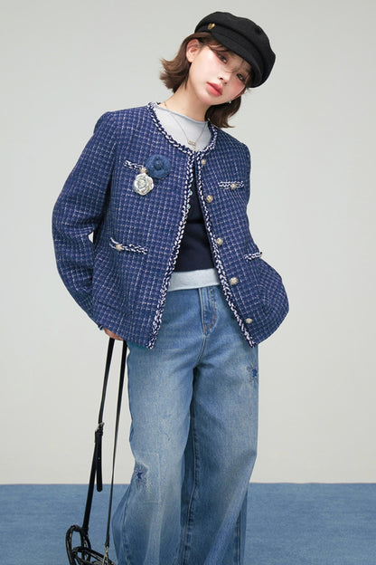 フロストブルースターパッチデニムパンツ