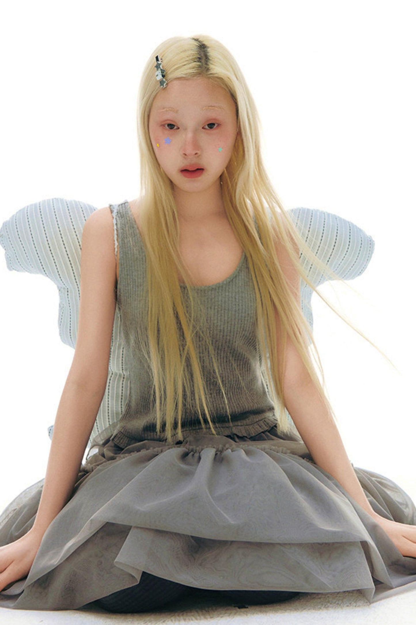 Robe chasuble en tulle Y2K