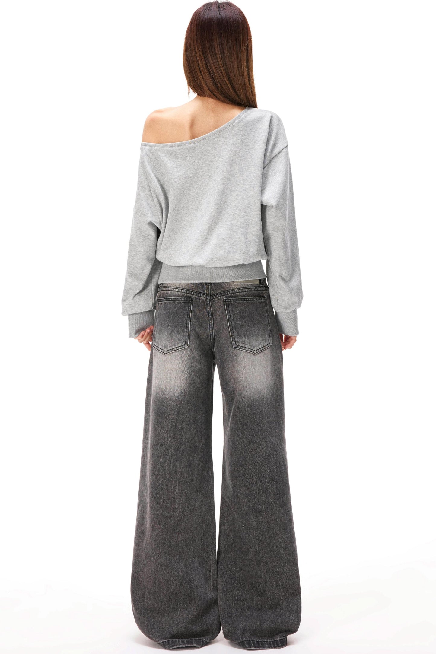 アシメトリカルオフショルダースウェット