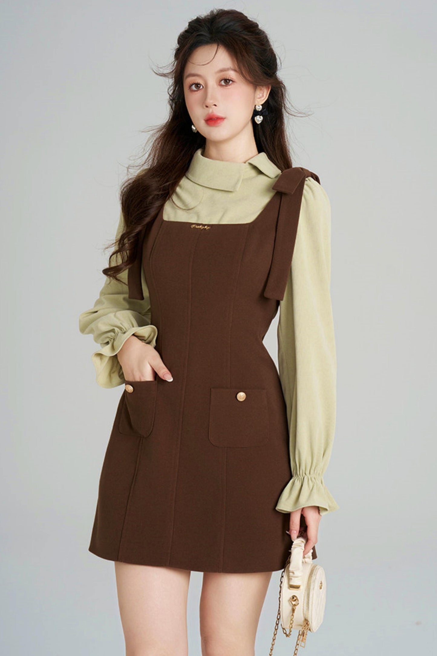 Elegant Waist-Cinching Suit Dress