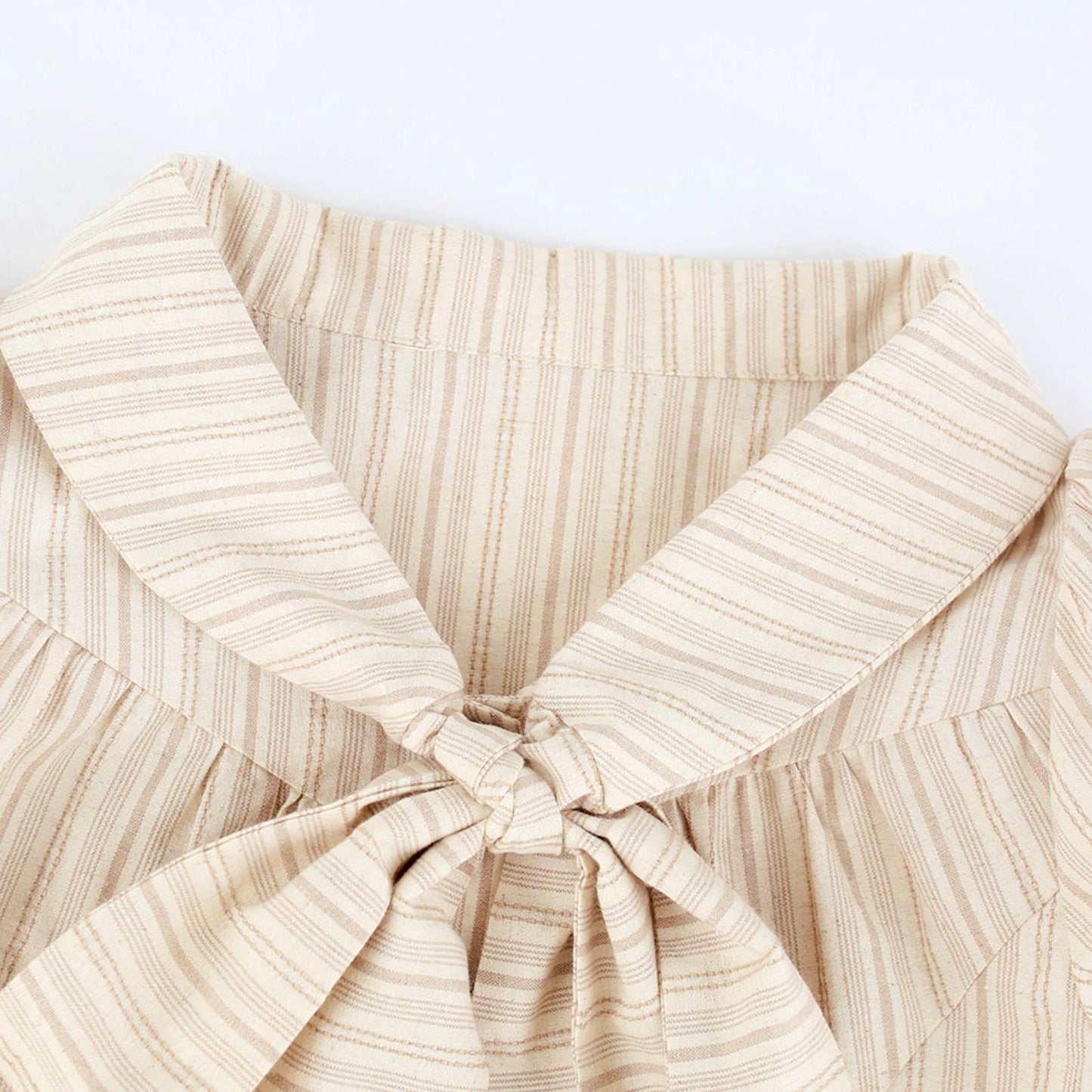 Caramel Cocoa Striped Blouse + Suspender Pants