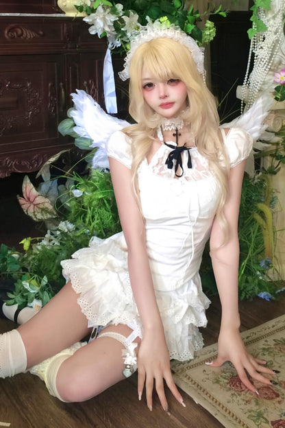 Lace Patchwork Top + Tiered Skirt