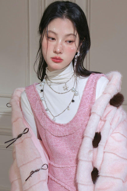 Sweetheart Glitter Tweed Dress