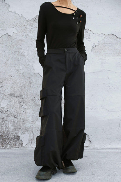 ユニセックスマルチポケットカーゴパンツ