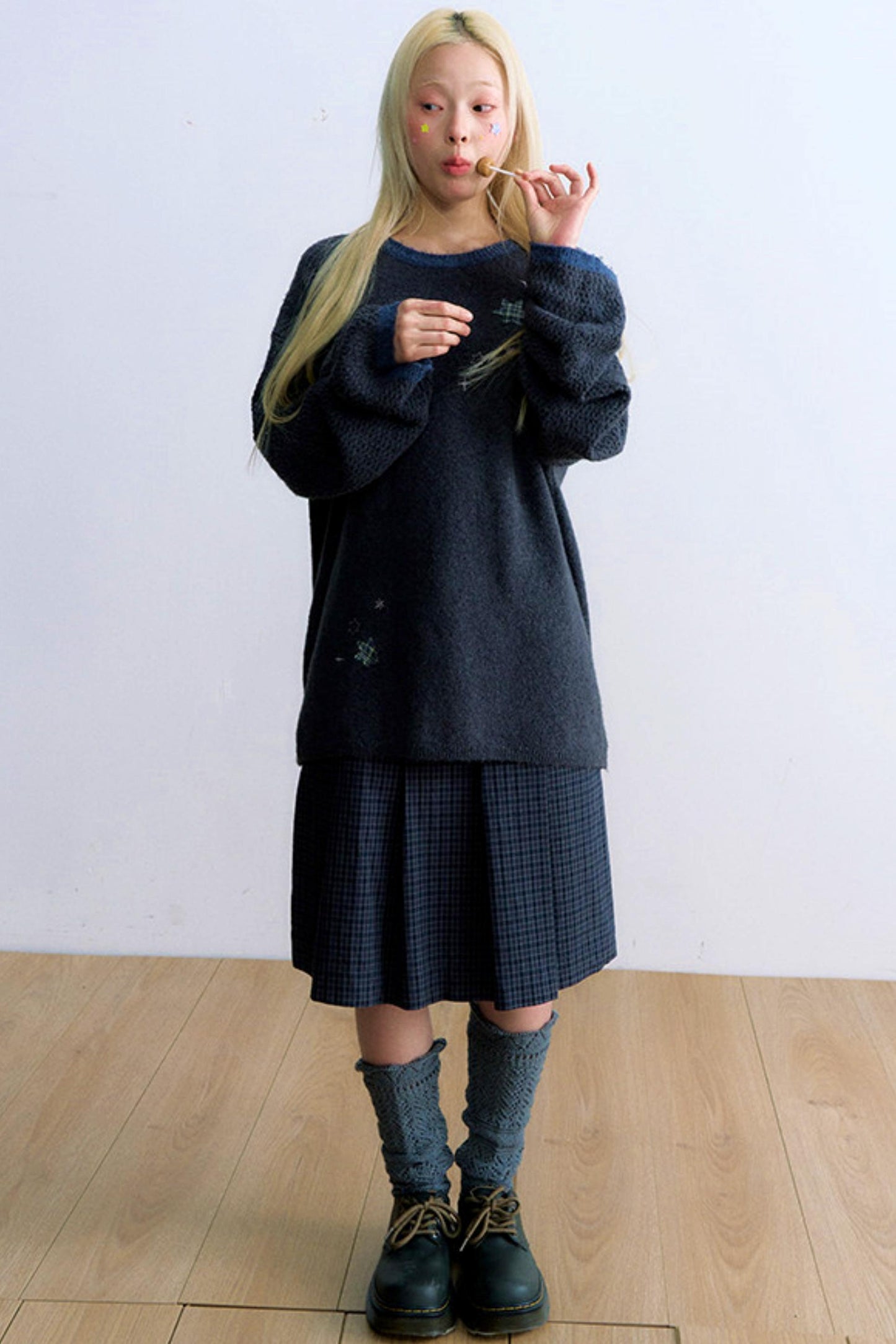 プリーティッドエーラインミディスカート