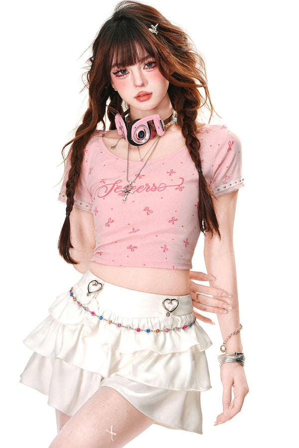 スイートピーチショルダーティー