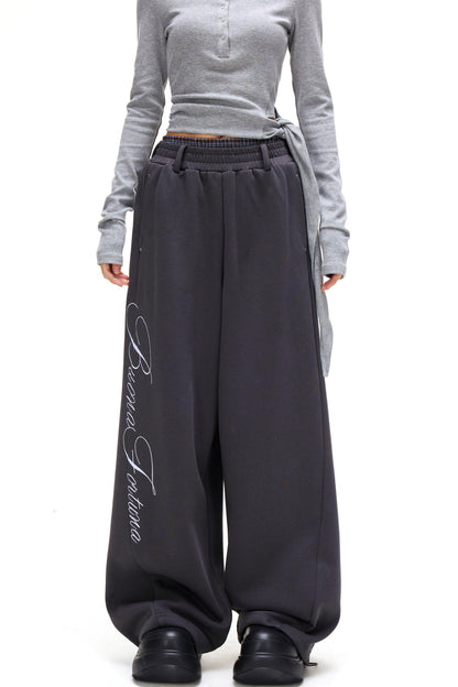 レータラインルーズスウェットパンツ