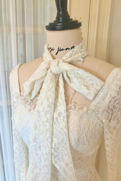 フレンチスタイルレースマーメイドドレス