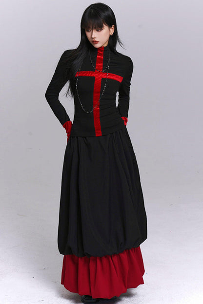 Ghost Girl Cross Turtleneck Top