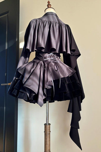 Embroidered Gothic Shawl Blouse