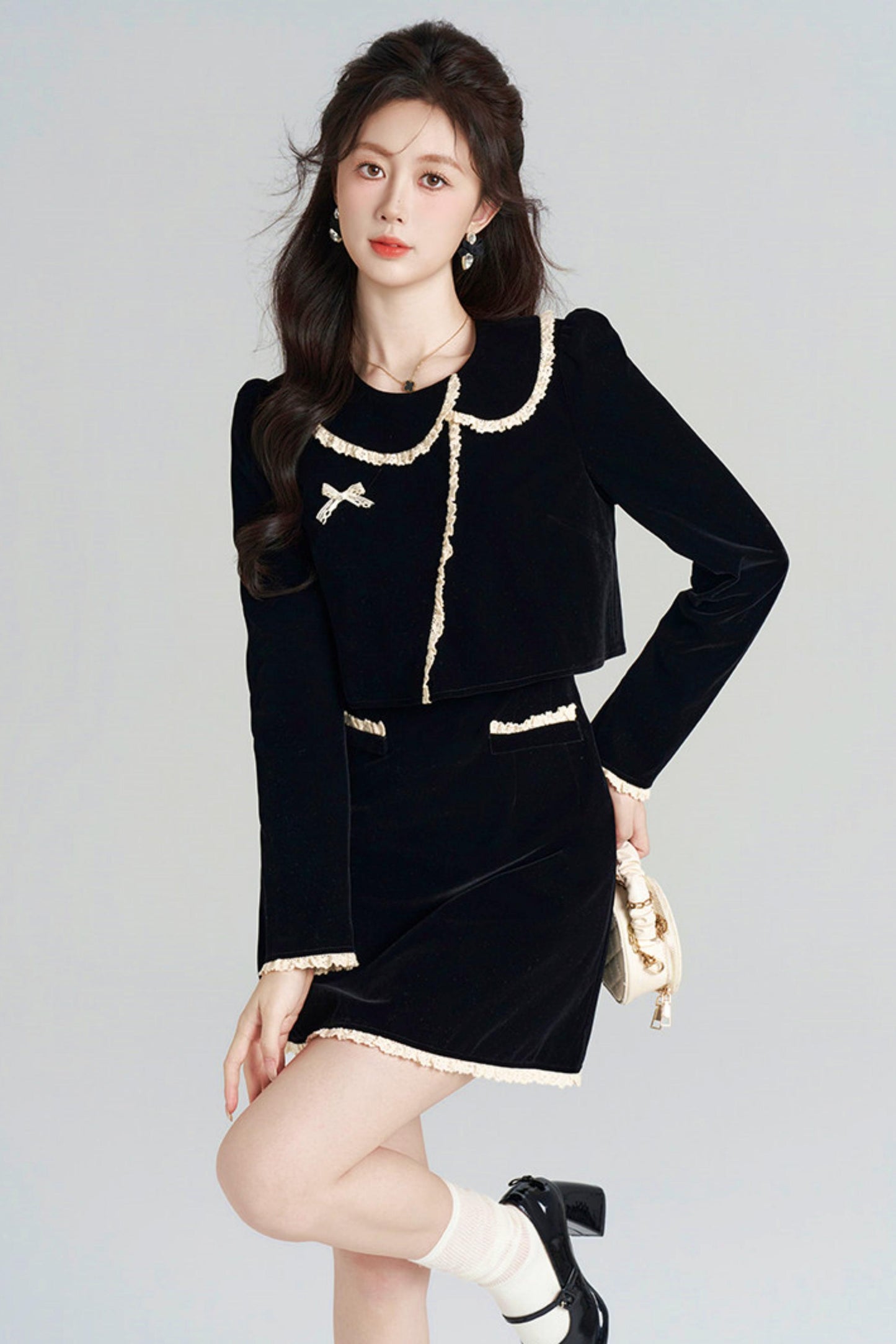 Black Velvet Hepburn Dress