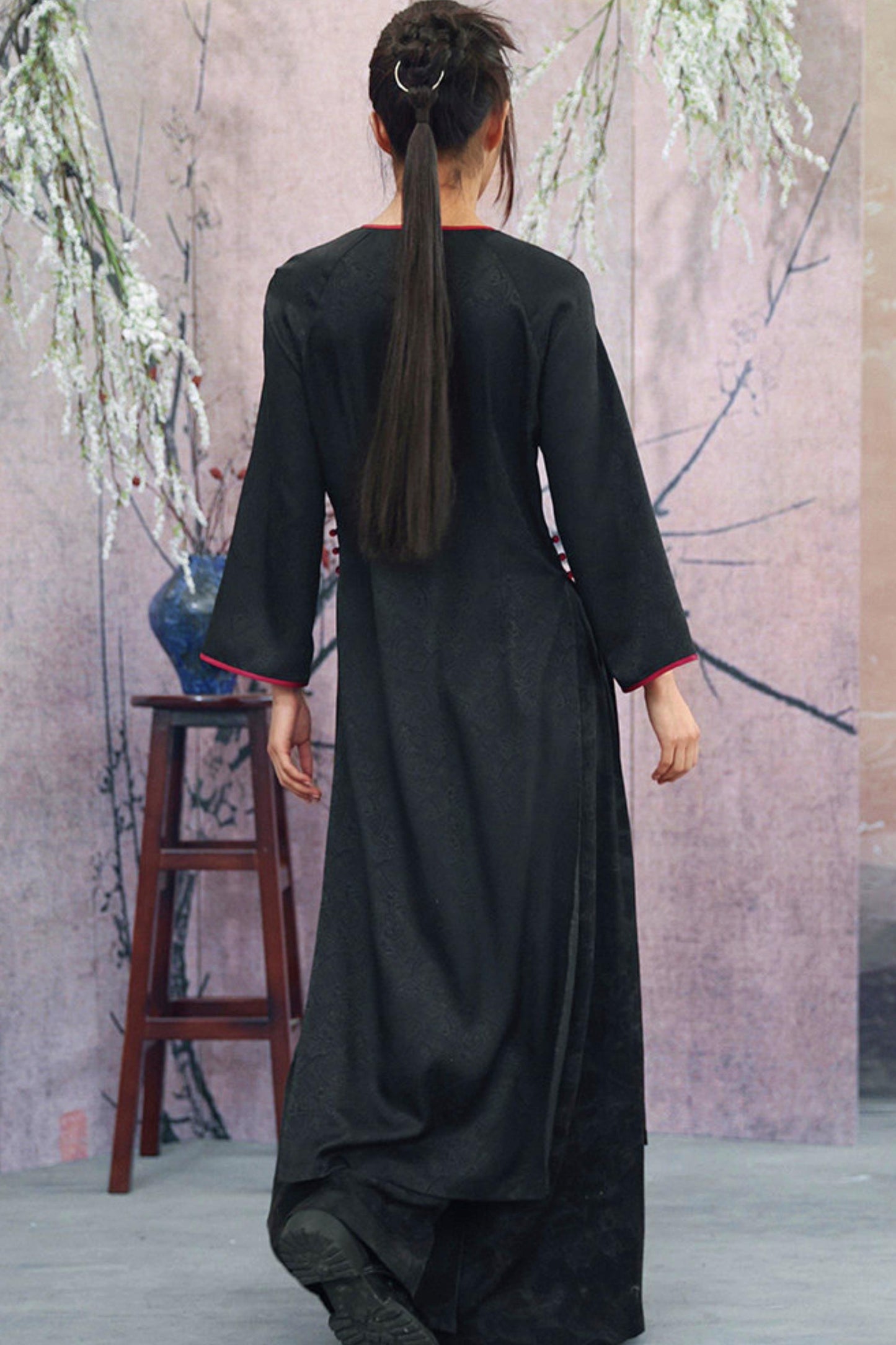 Jacquard Chinese-Style Long Shirt