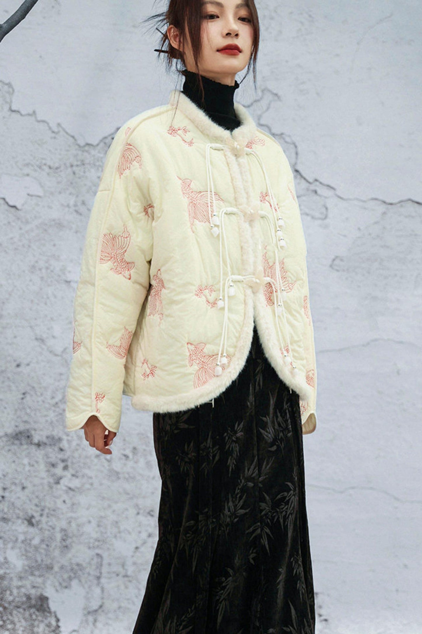 Coy Embroidered Cotton Jacket