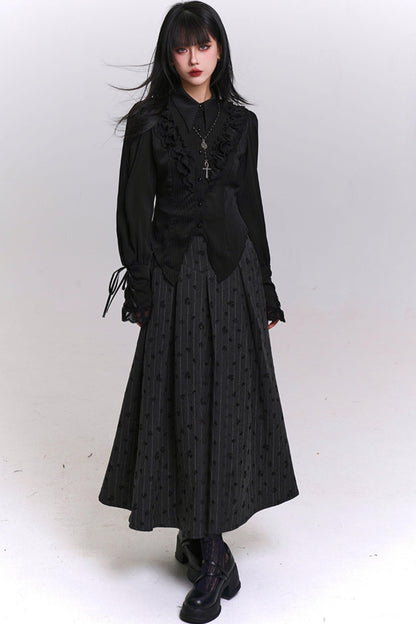 クラシックストライプパターンエーラインスカート