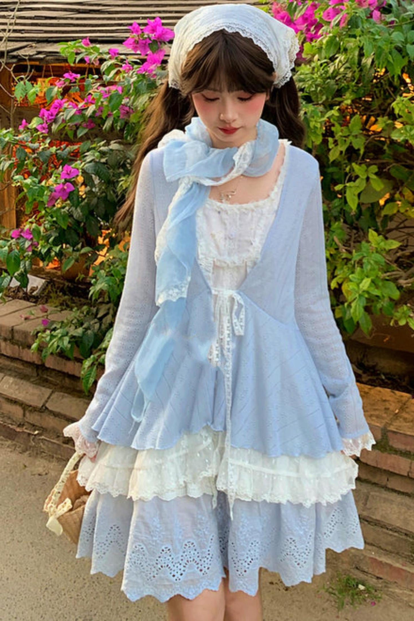 Spitzen-Patchwork-Kleid