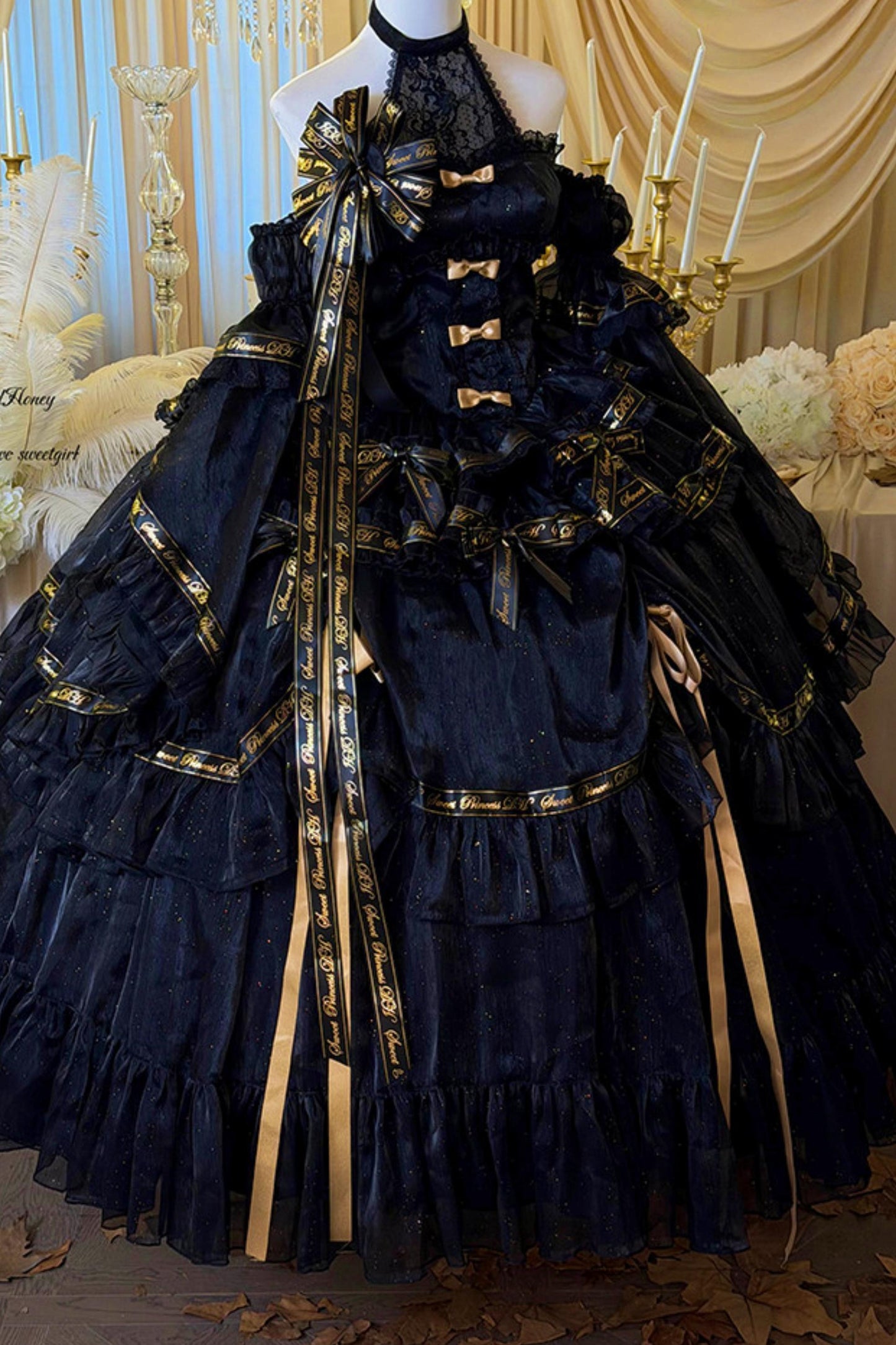 Elegant Gothic Lolita Dress + Accessories