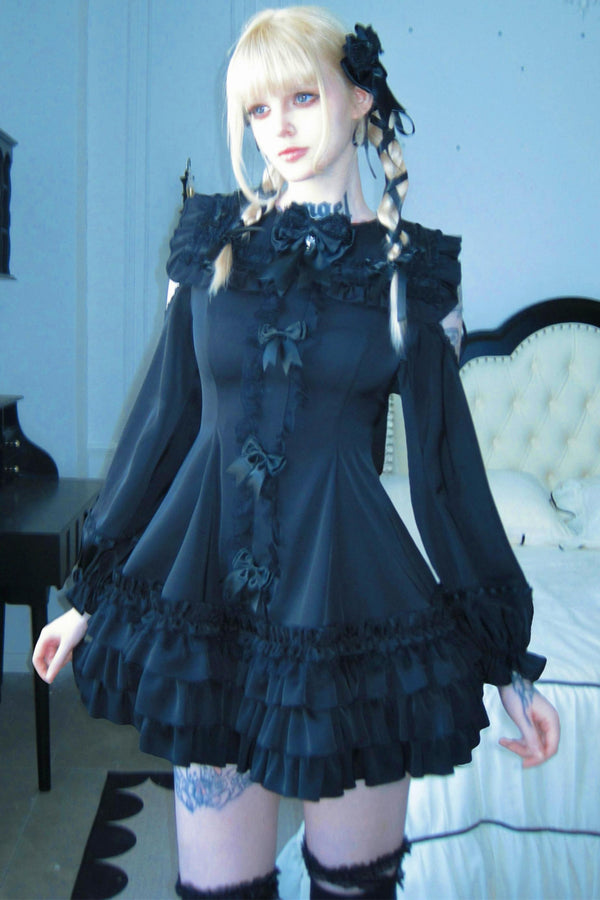 Satin Gothic Witch Dress